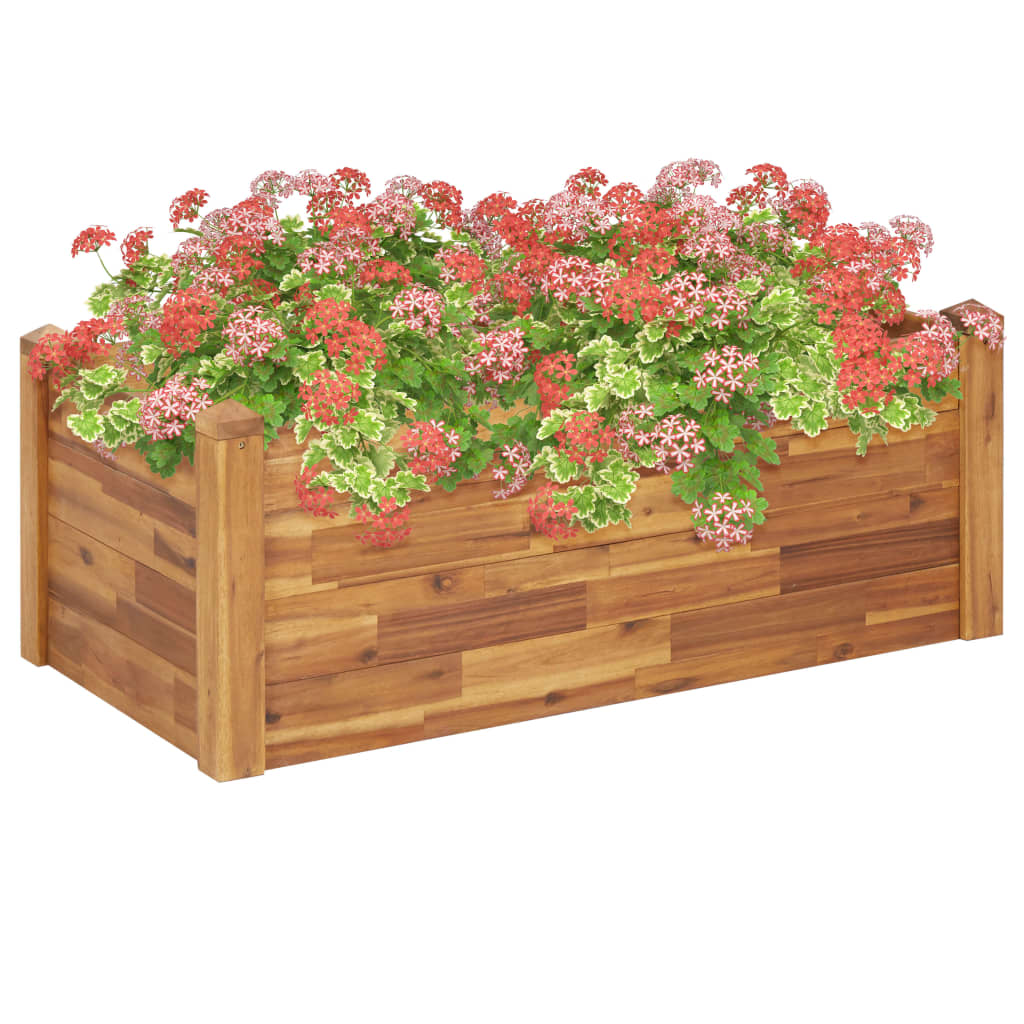 vidaXL Plantenbak verhoogd 160x60x84 cm massief acaciahout
