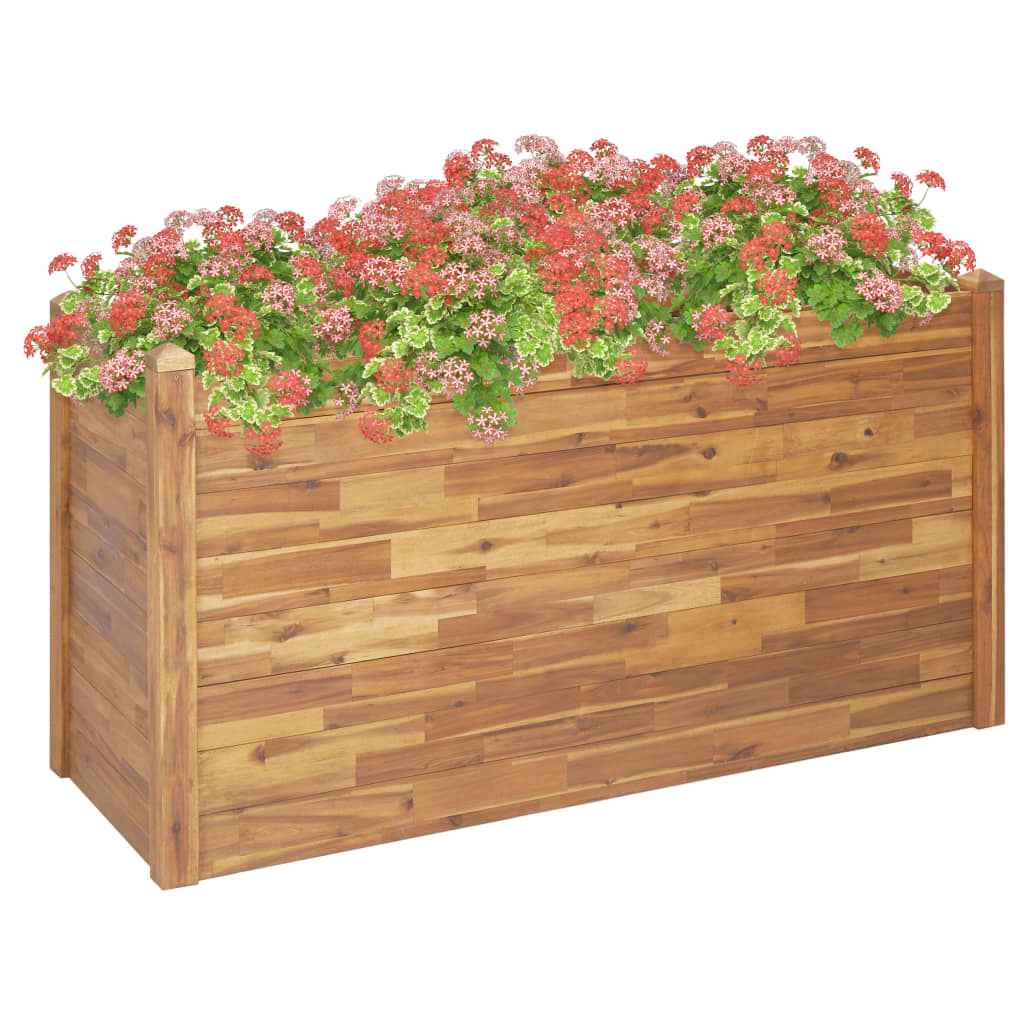vidaXL Plantenbak verhoogd 160x60x84 cm massief acaciahout