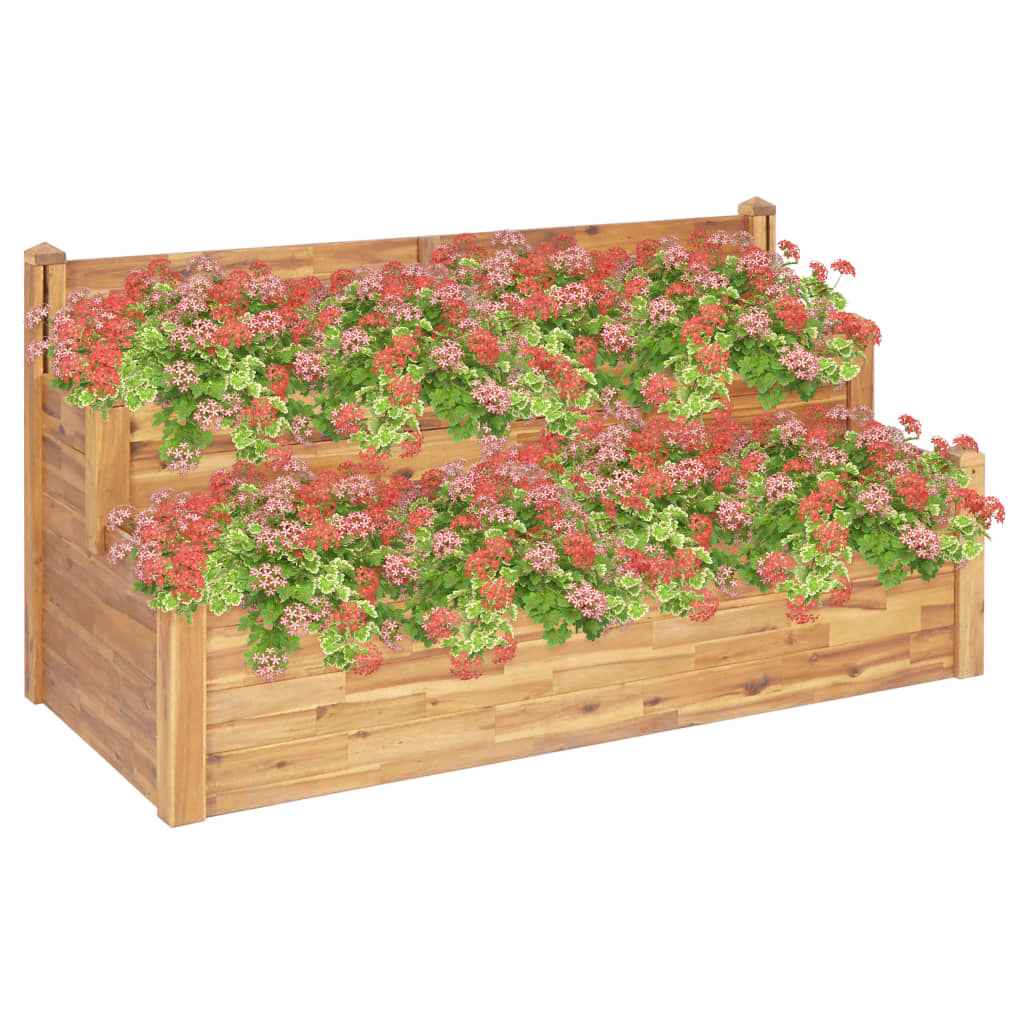 vidaXL Plantenbak verhoogd 160x60x84 cm massief acaciahout