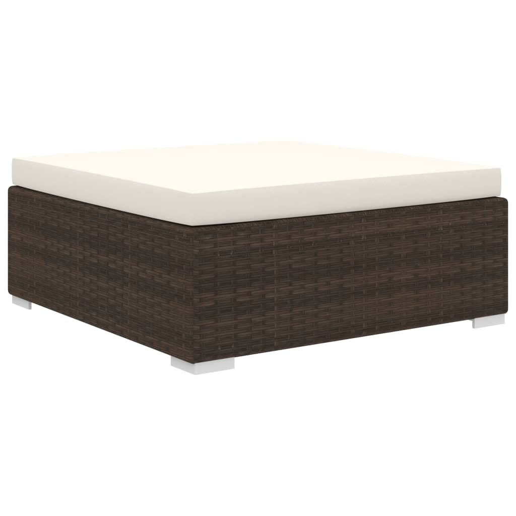 vidaXL 13-delige Loungeset met kussens poly rattan bruin