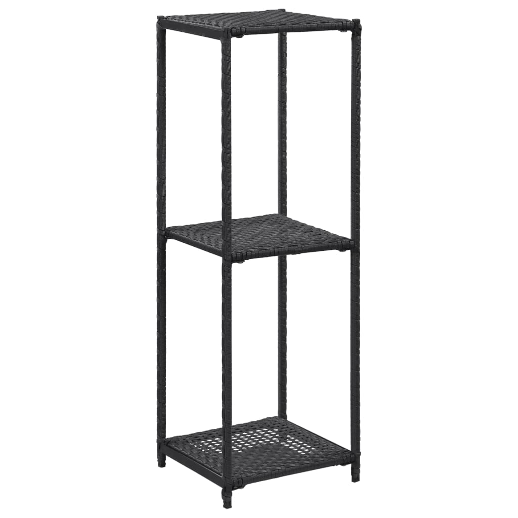 vidaXL Opbergrek 30x30x90 cm poly rattan zwart
