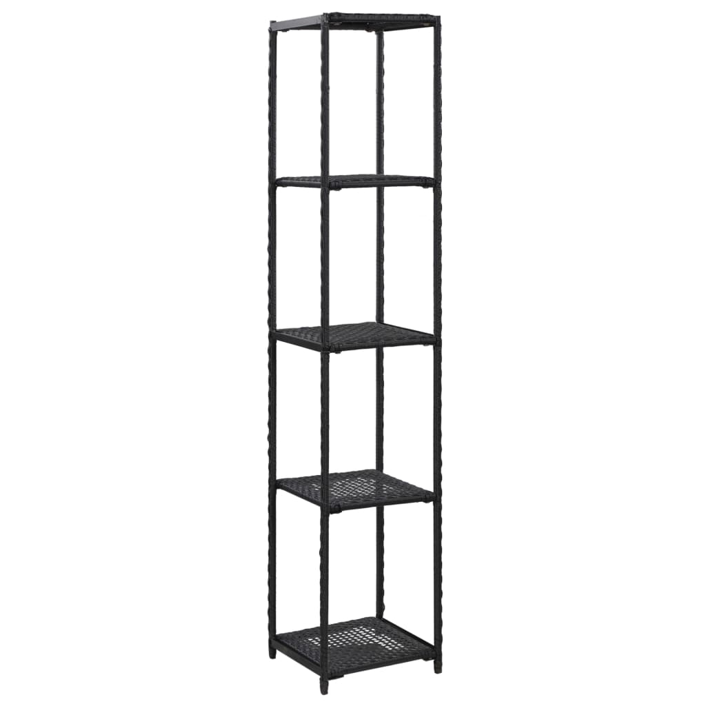 vidaXL Opbergrek 30x30x90 cm poly rattan zwart