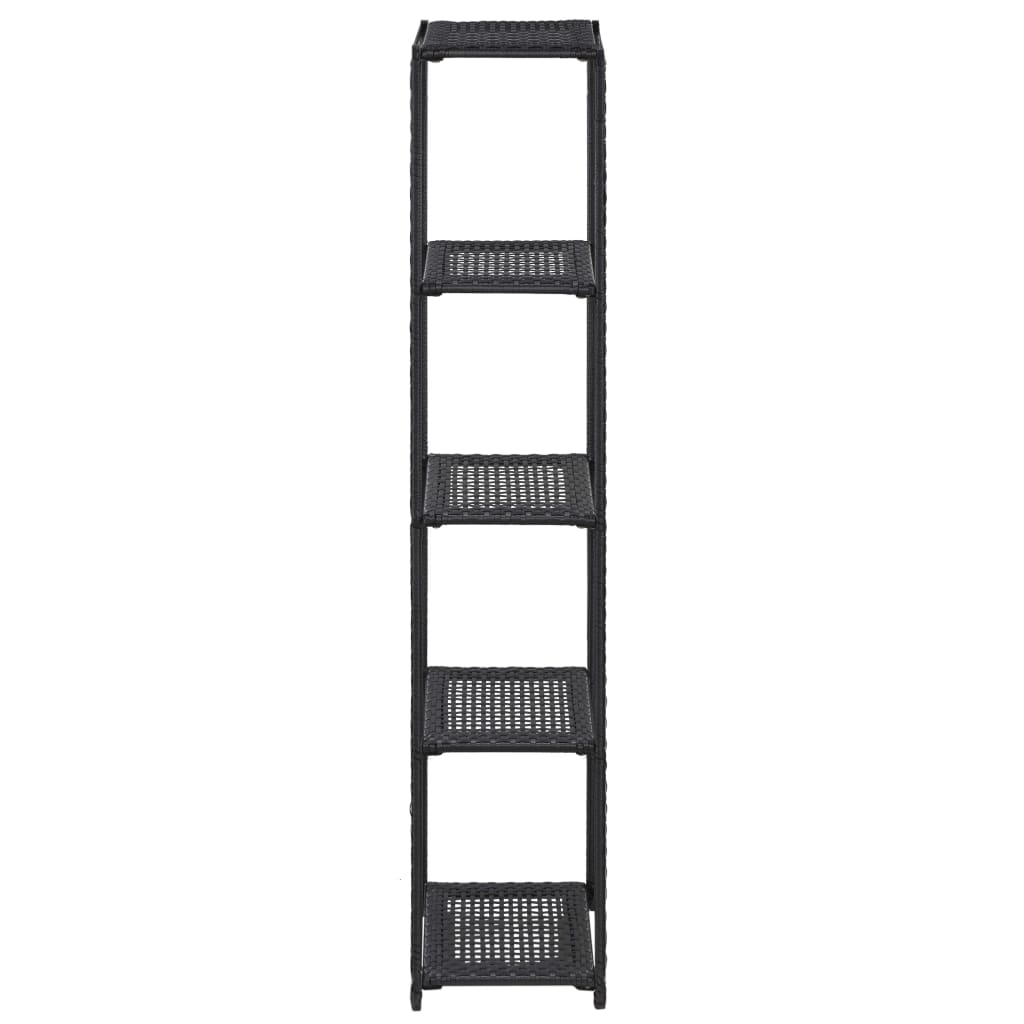 vidaXL Opbergrek 30x30x90 cm poly rattan zwart