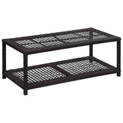 vidaXL Schoenenbank 80x40x30 cm poly rattan zwart