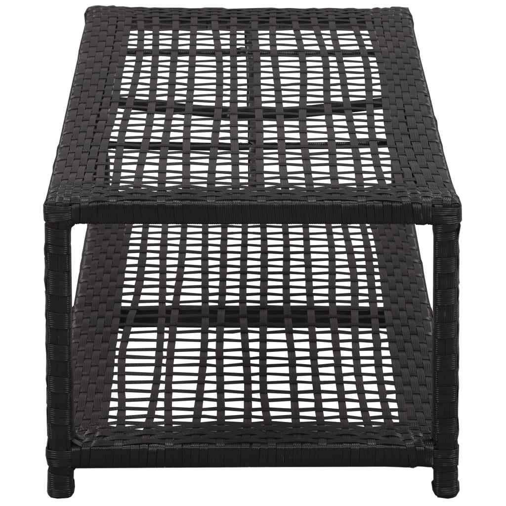 vidaXL Schoenenbank 80x40x30 cm poly rattan zwart