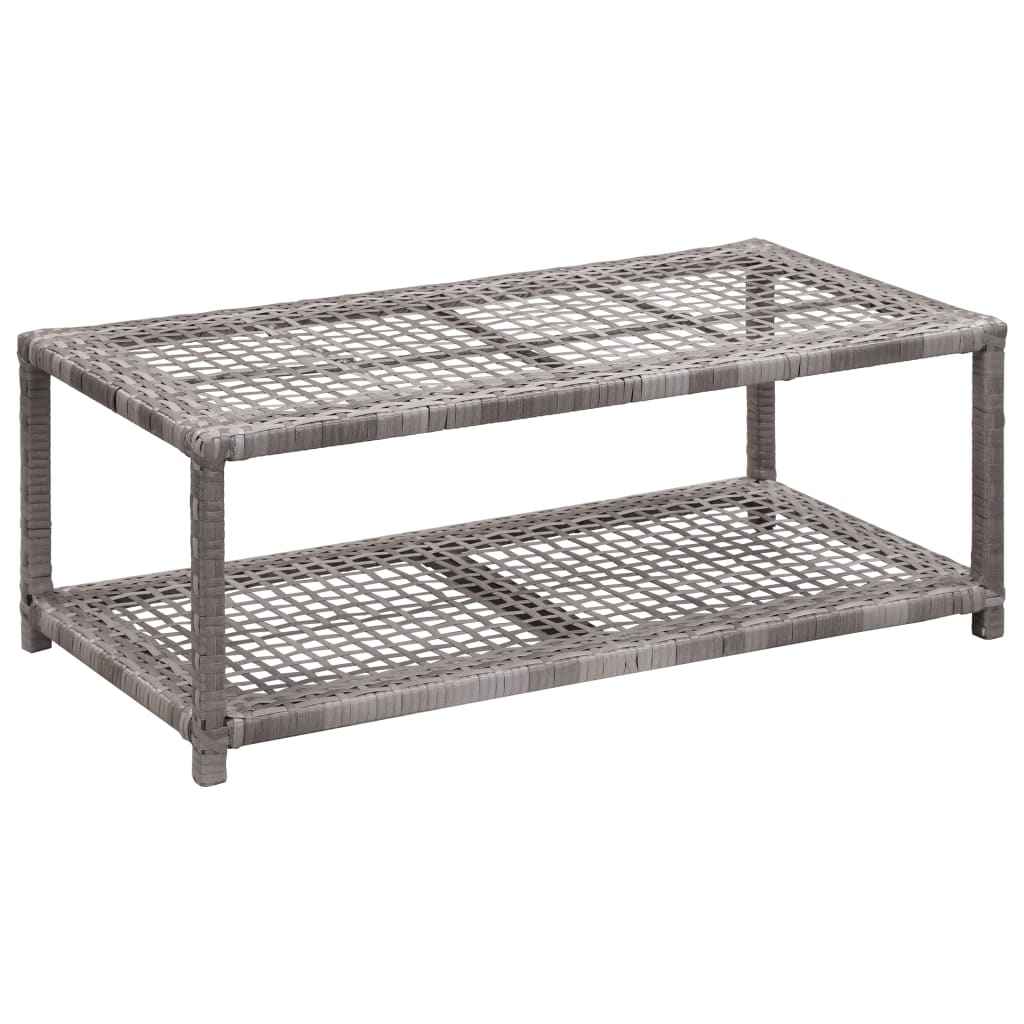 vidaXL Schoenenbank 80x40x30 cm poly rattan zwart
