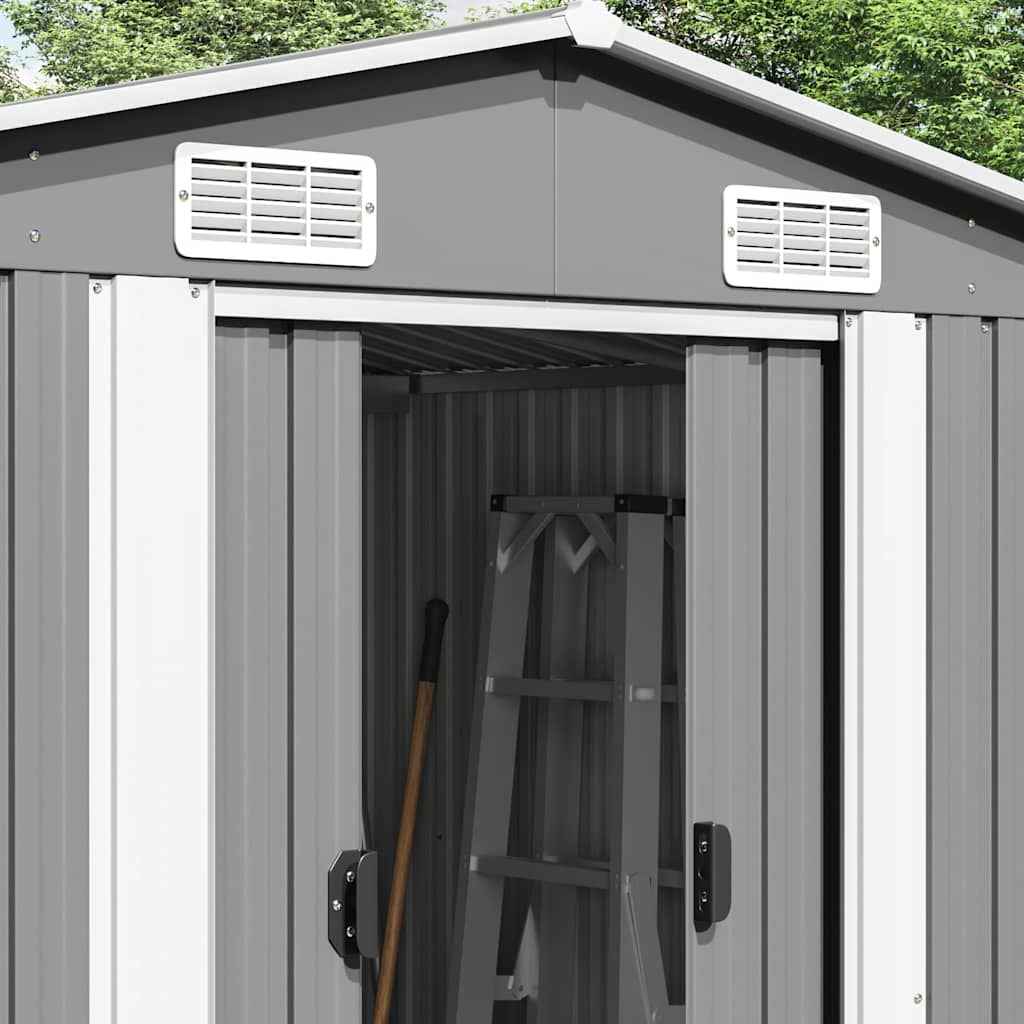 vidaXL Tuinschuur 257x779x181 cm gegalvaniseerd staal groen