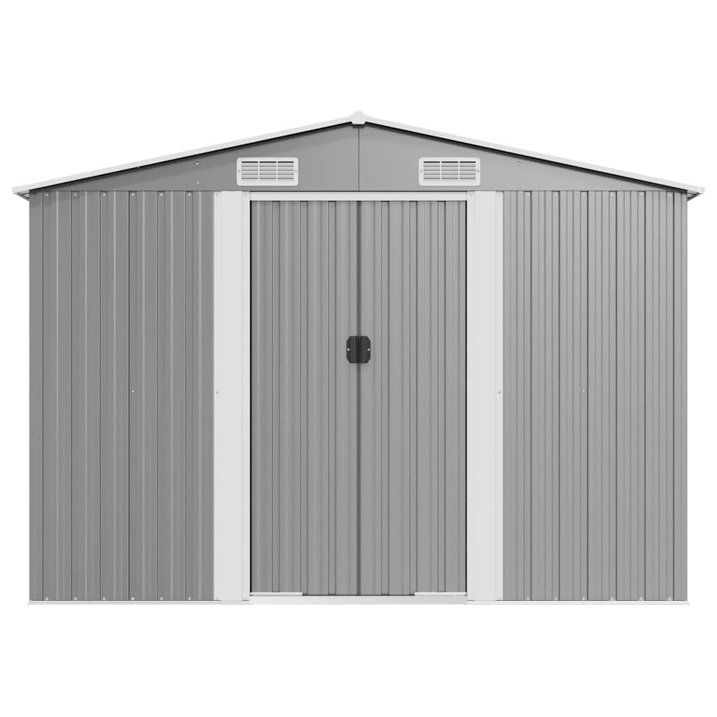 vidaXL Tuinschuur 257x779x181 cm gegalvaniseerd staal groen