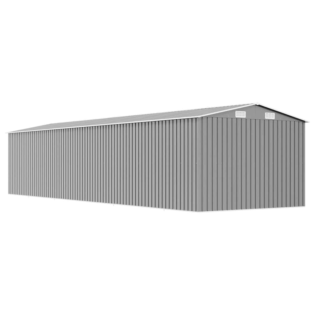 vidaXL Tuinschuur 257x779x181 cm gegalvaniseerd staal groen