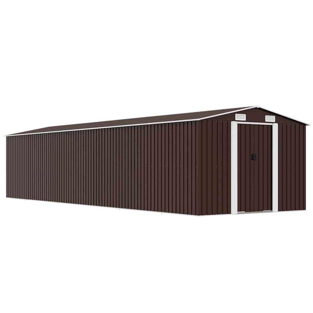 vidaXL Tuinschuur 257x779x181 cm gegalvaniseerd staal groen