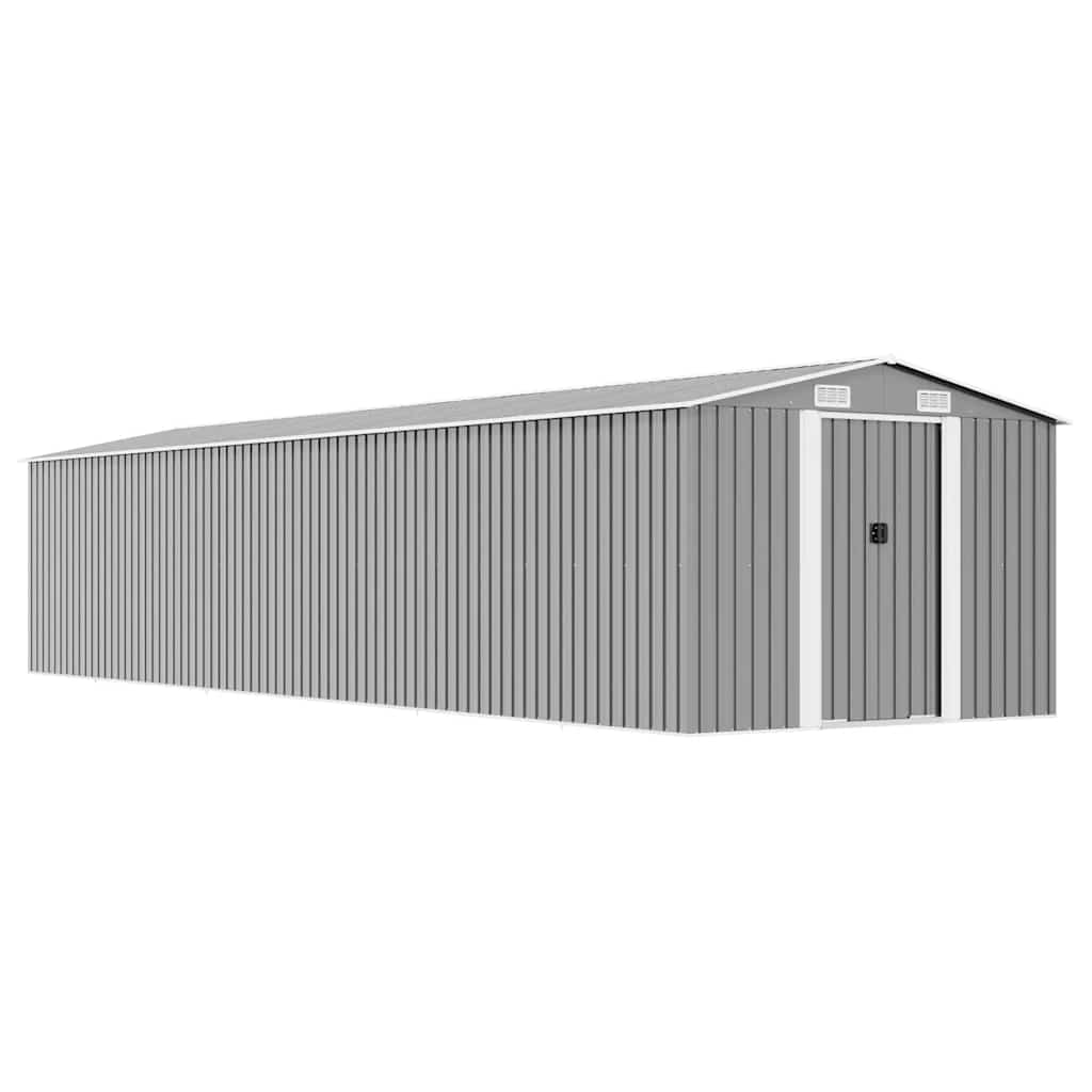 vidaXL Tuinschuur 257x990x181 cm gegalvaniseerd staal groen