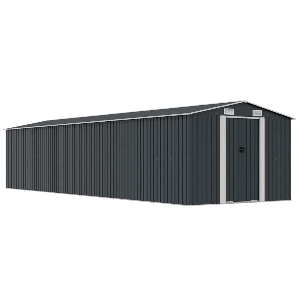 vidaXL Tuinschuur 257x990x181 cm gegalvaniseerd staal groen