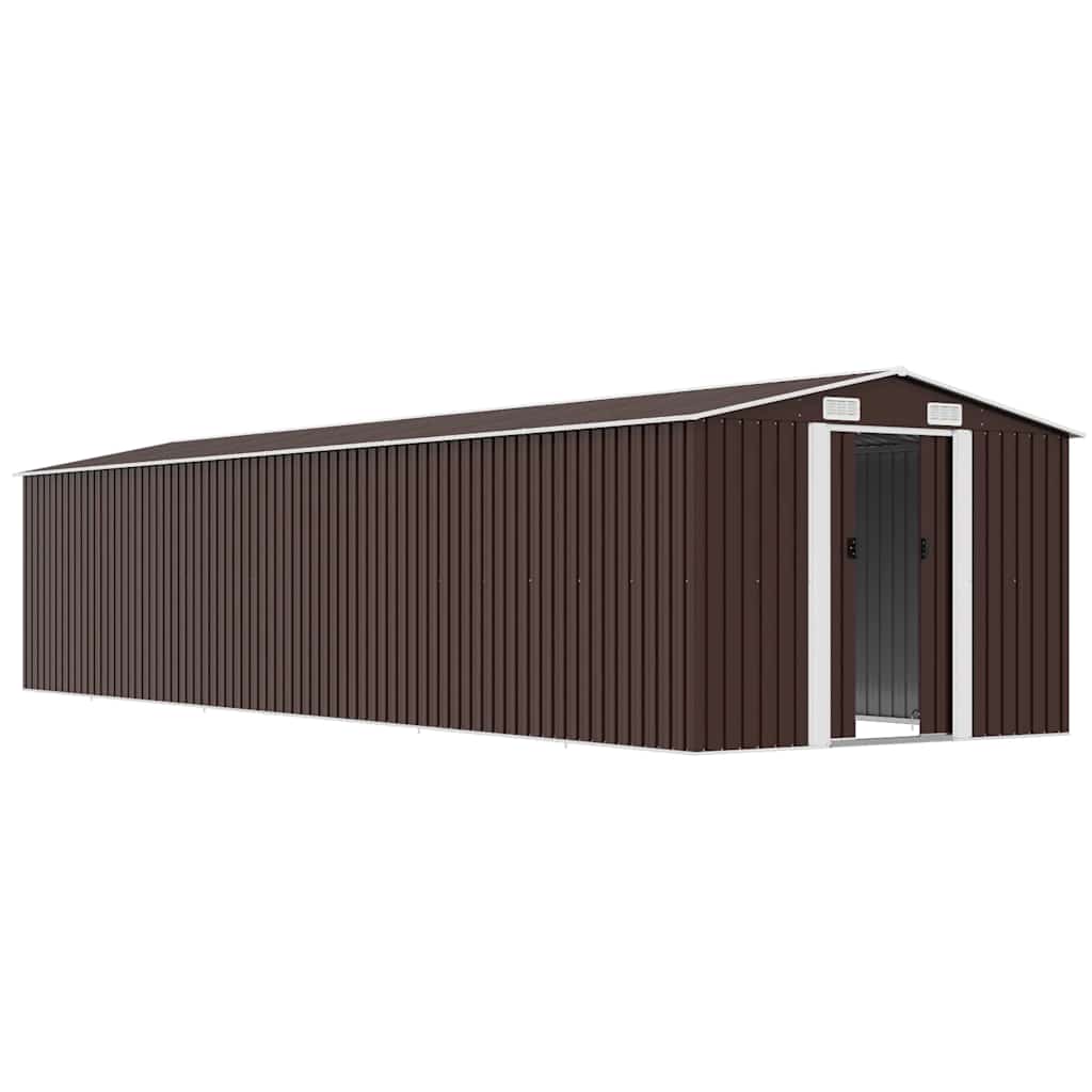 vidaXL Tuinschuur 257x990x181 cm gegalvaniseerd staal groen