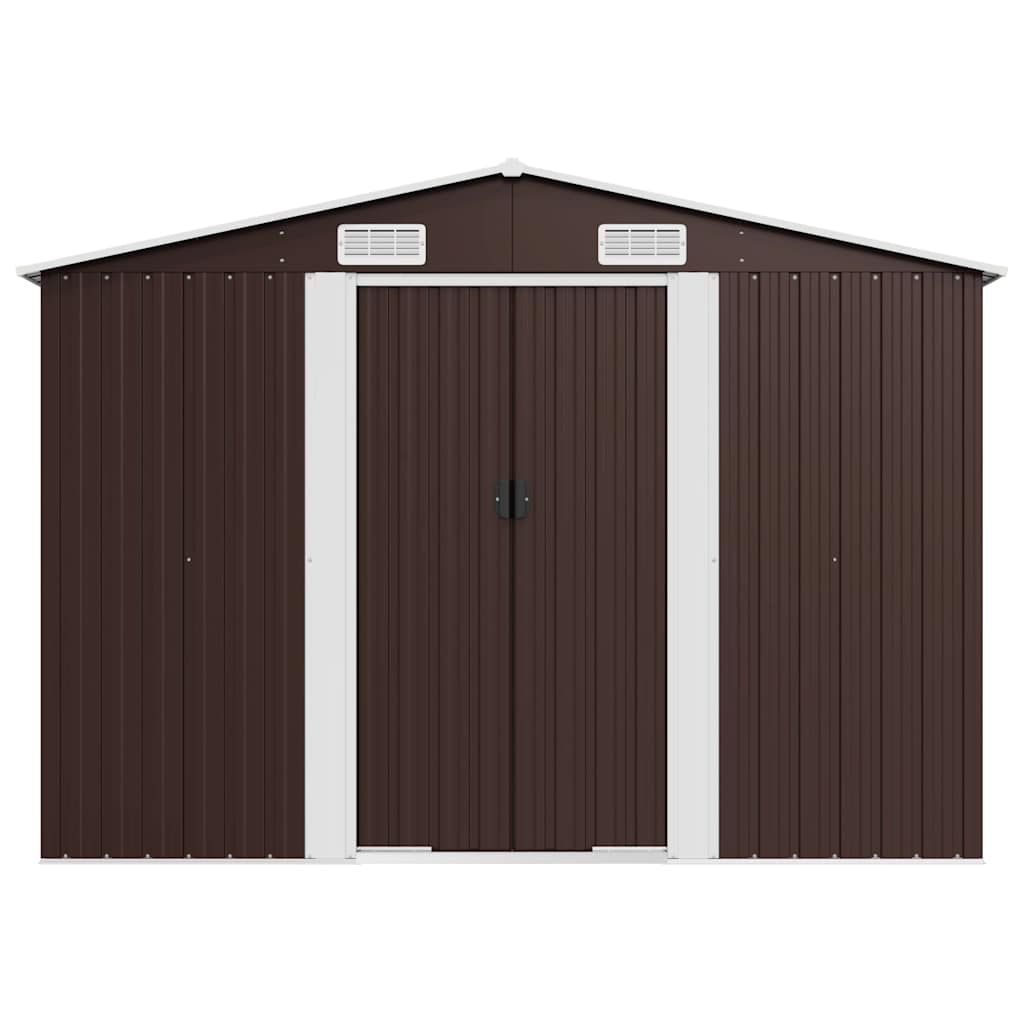 vidaXL Tuinschuur 257x990x181 cm gegalvaniseerd staal groen