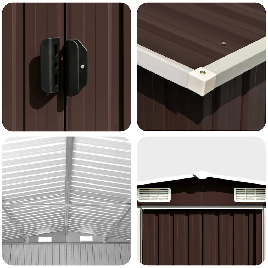 vidaXL Tuinschuur 257x990x181 cm gegalvaniseerd staal groen