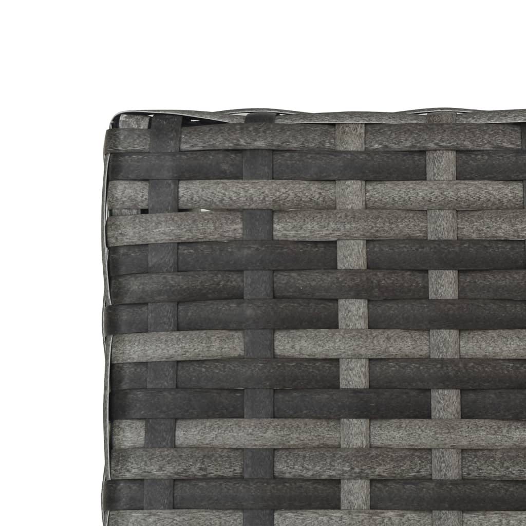 vidaXL Ligbed met kussen inklapbaar poly rattan bruin