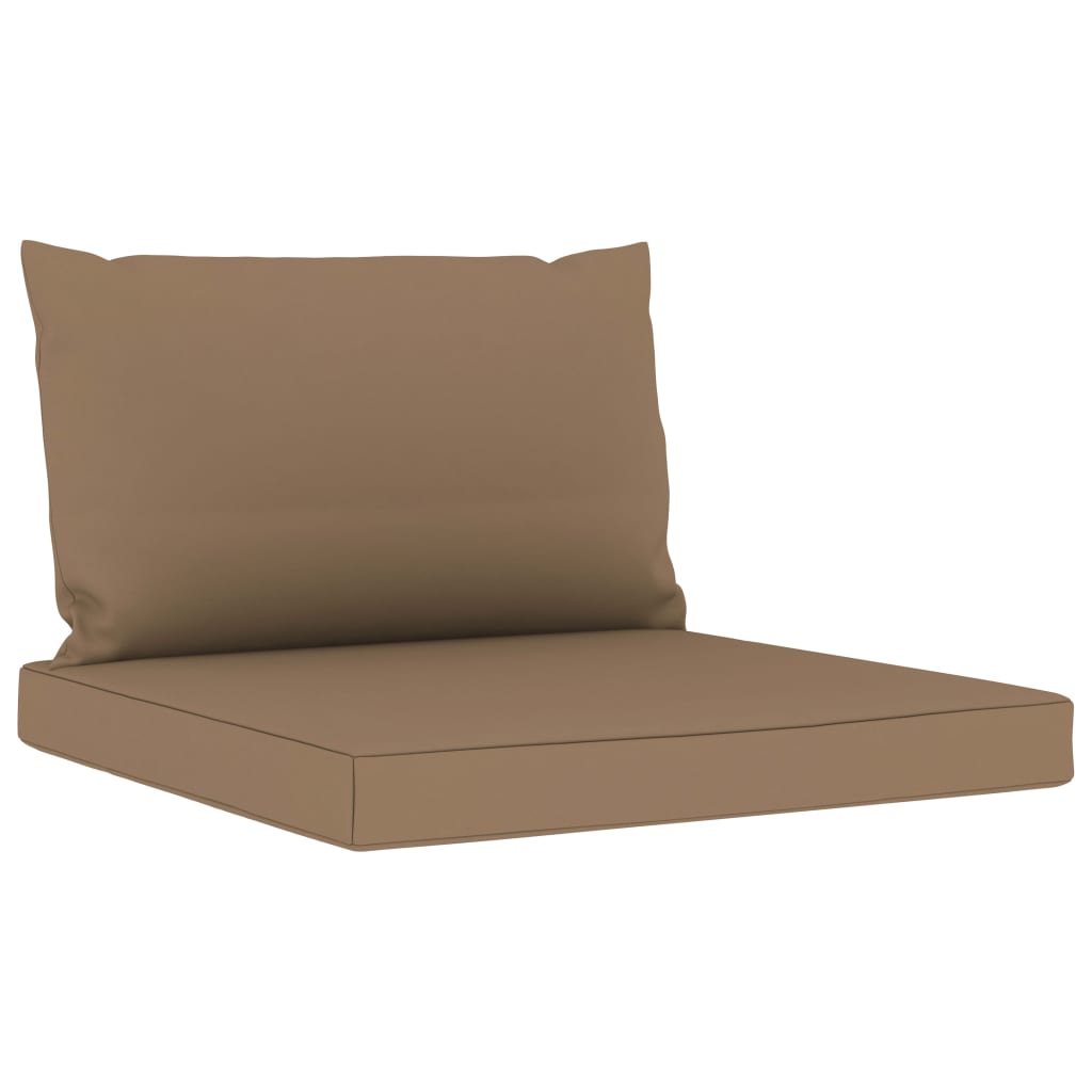 vidaXL Bankkussens 2 st pallet stof zwart