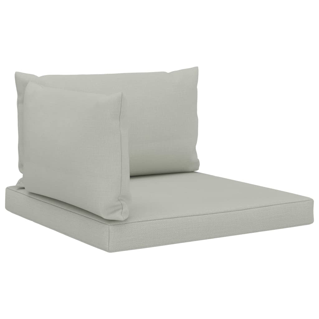 vidaXL Bankkussens 2 st pallet stof zwart