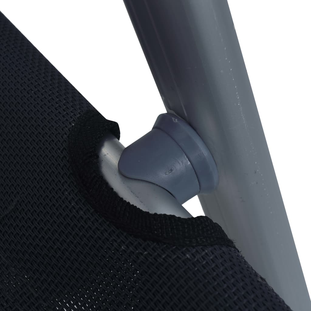 vidaXL Tuinstoelen 2 st verstelbaar aluminium zwart