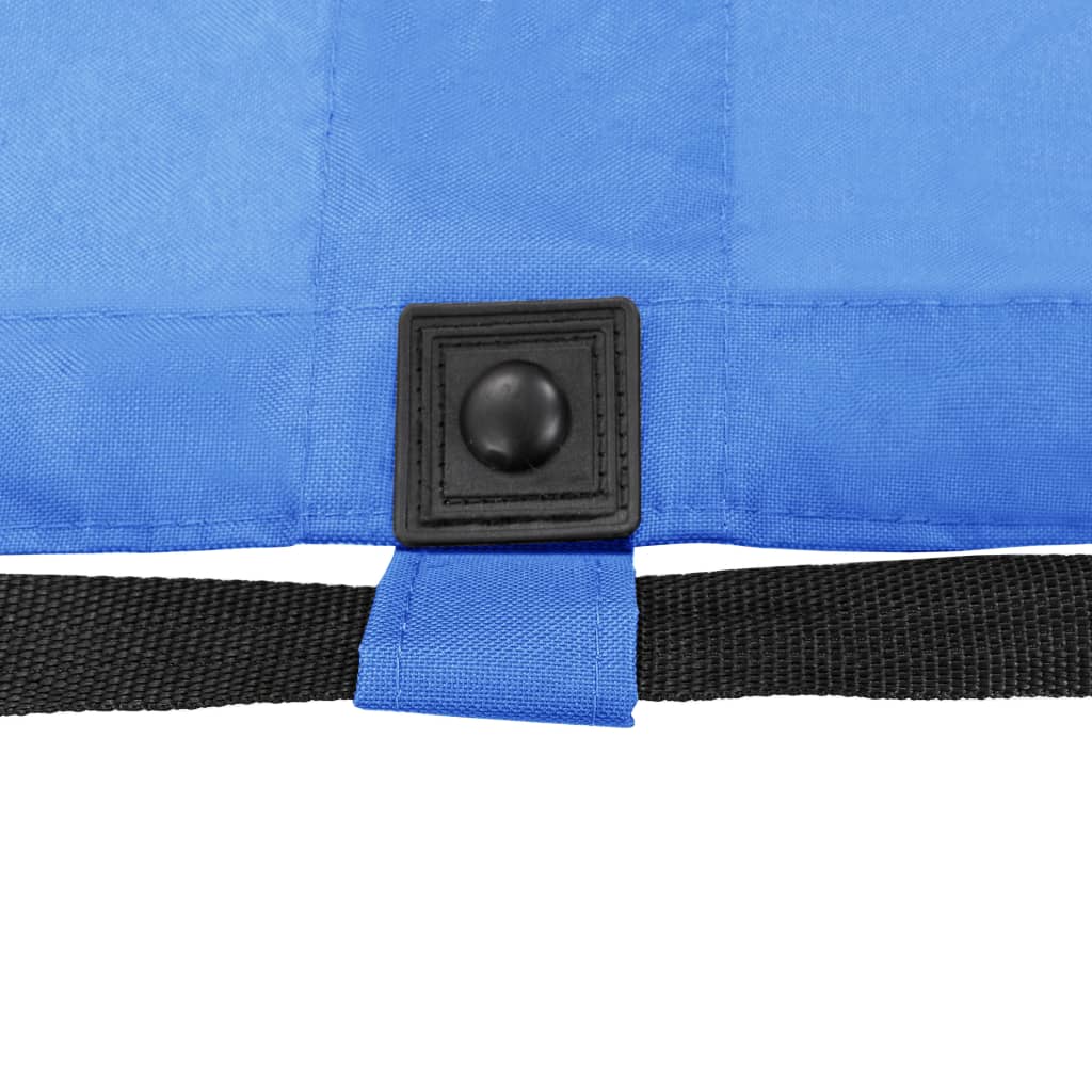 vidaXL Ligbed inklapbaar staal blauw