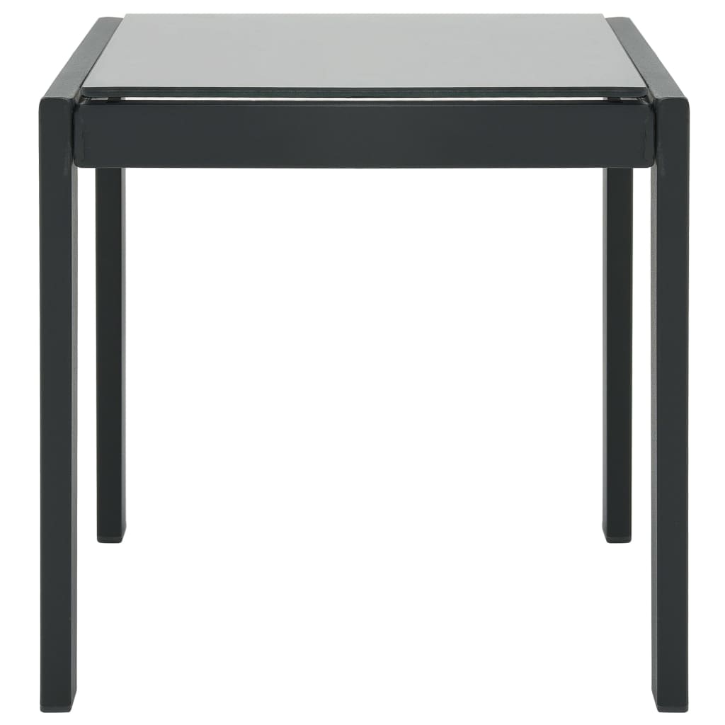 vidaXL Ligbedden 2 st met tafel textileen en staal - Aashly