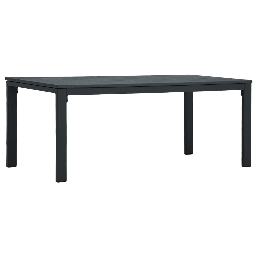 vidaXL Salontafel hout-look 98x48x39 cm HDPE grijs