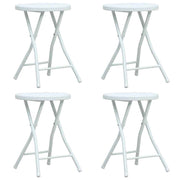 vidaXL Tuinkrukken inklapbaar 4 st rattan-look HDPE wit