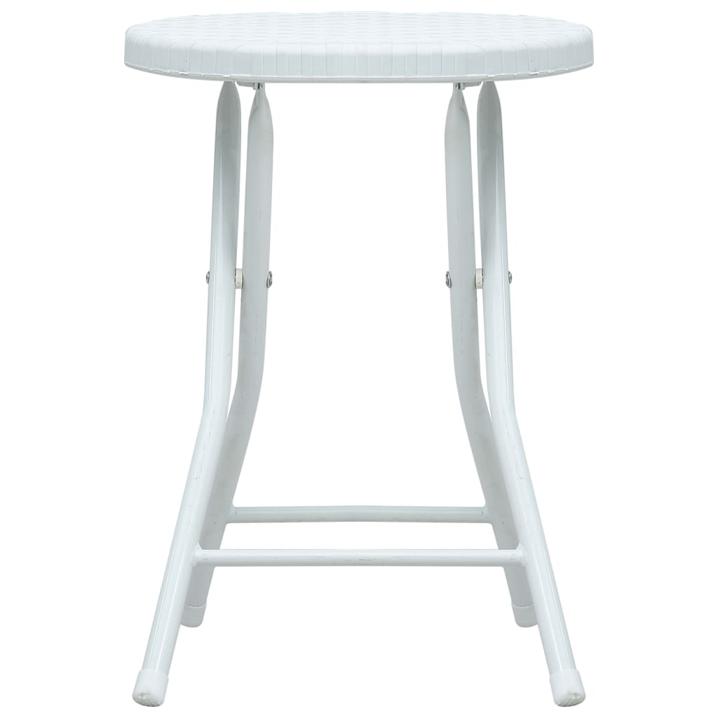 vidaXL Tuinkrukken inklapbaar 4 st rattan-look HDPE wit