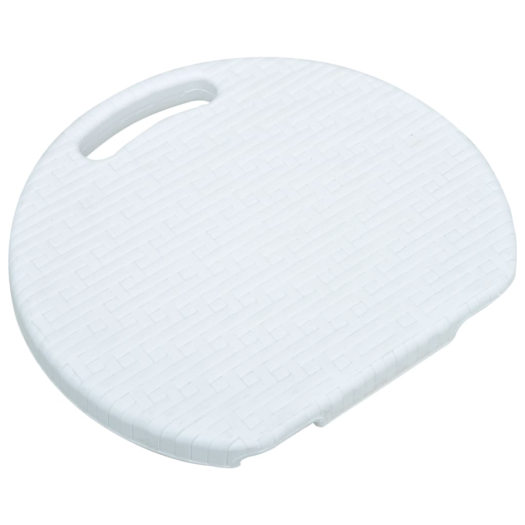 vidaXL Tuinkrukken inklapbaar 4 st rattan-look HDPE wit