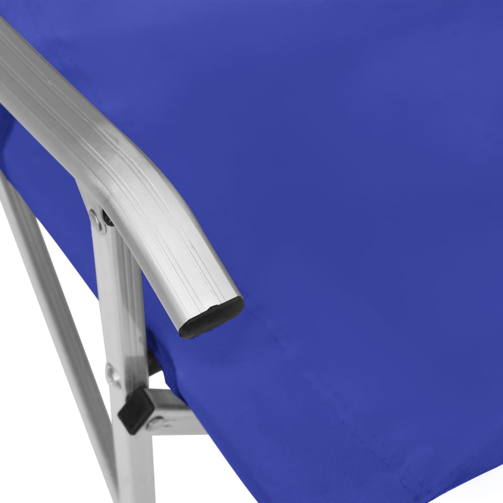 vidaXL Campingstoelen inklapbaar 2 st blauw