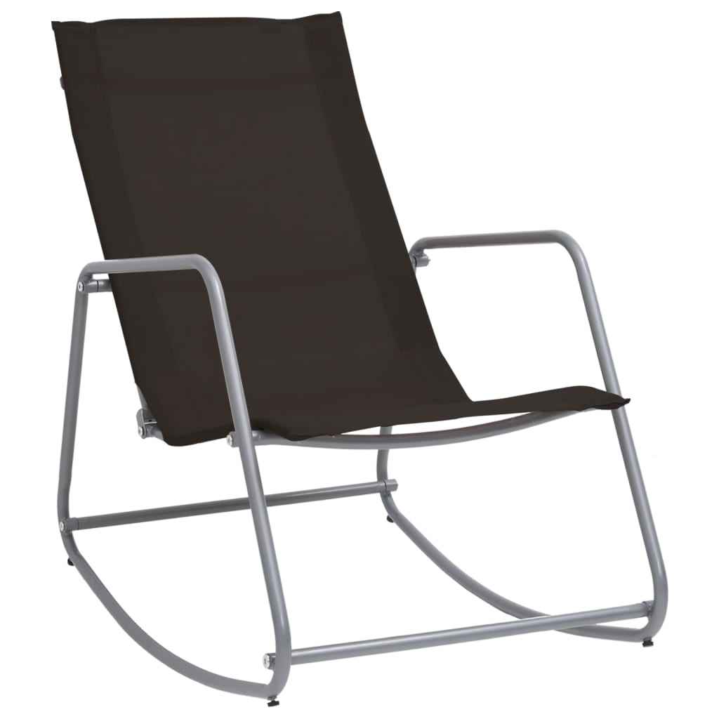 vidaXL Tuinschommelstoel 95x54x85 cm textileen grijs
