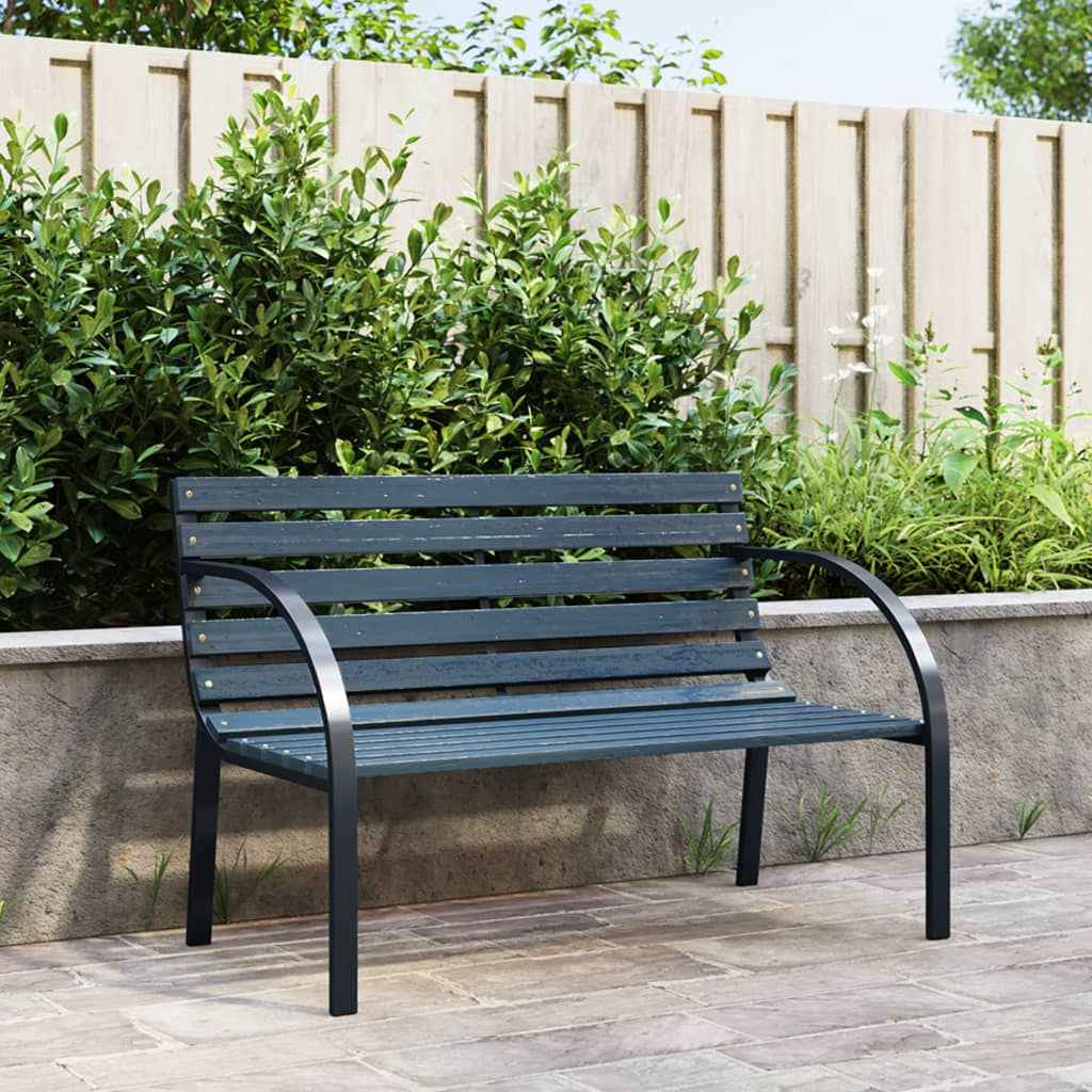 vidaXL Tuinbank 120 cm hout grijs