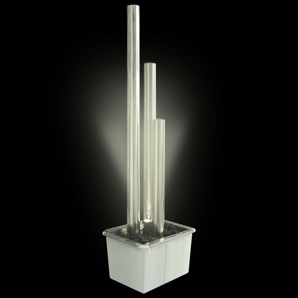 vidaXL Garden Fountain 48x34x123 cm Stainless Steel Silver