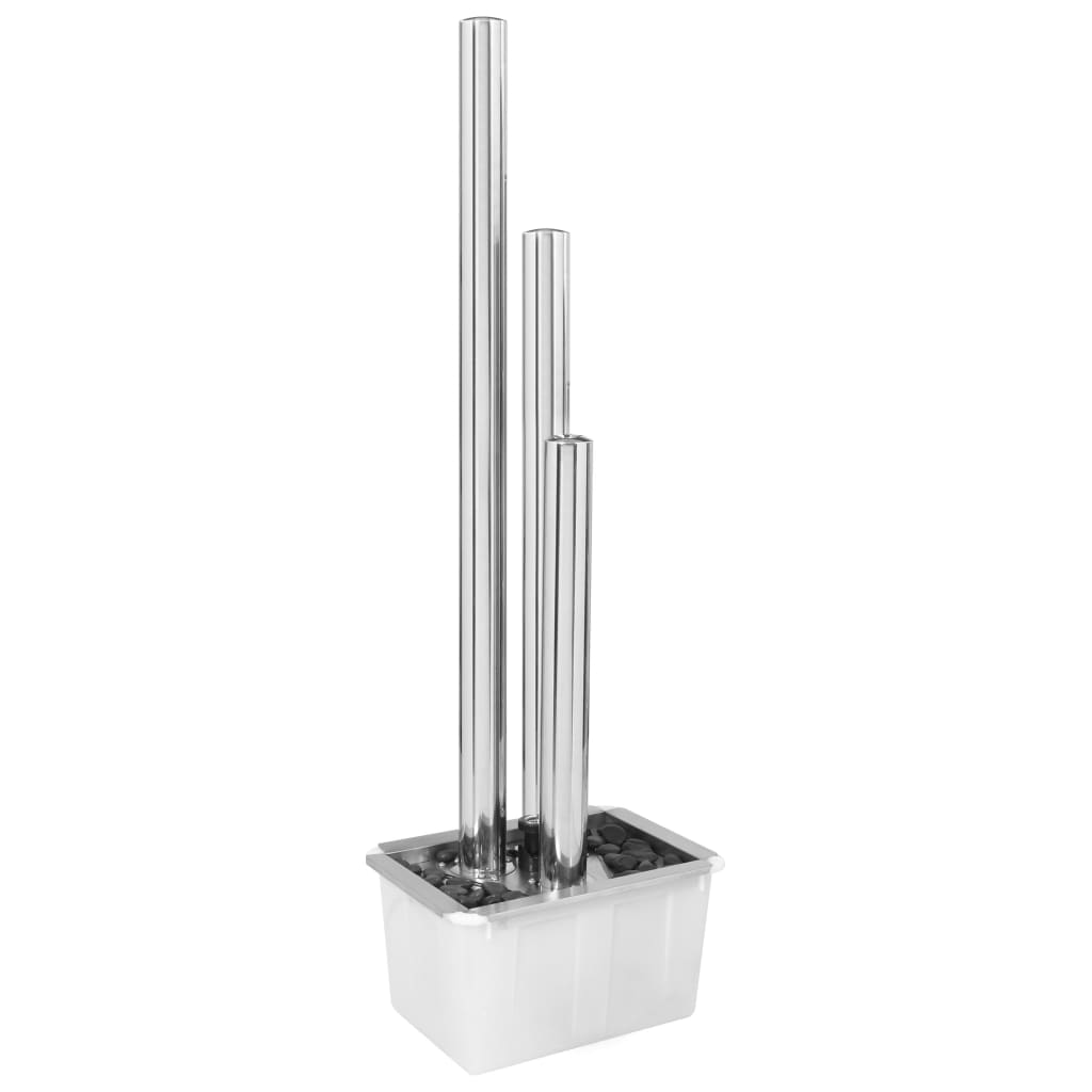 vidaXL Garden Fountain 48x34x123 cm Stainless Steel Silver