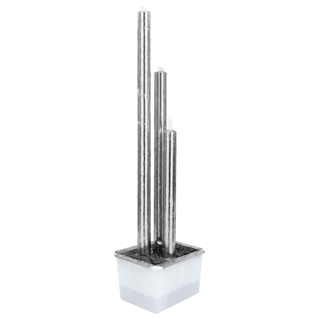vidaXL Garden Fountain 48x34x123 cm Stainless Steel Silver