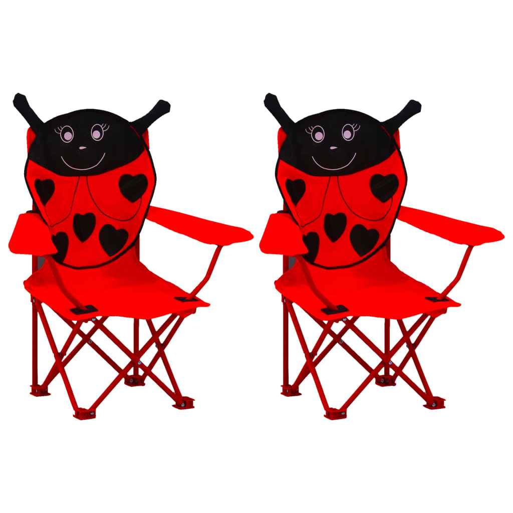 vidaXL Kindertuinstoelen 2 st stof rood