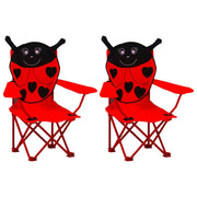 vidaXL Kindertuinstoelen 2 st stof rood