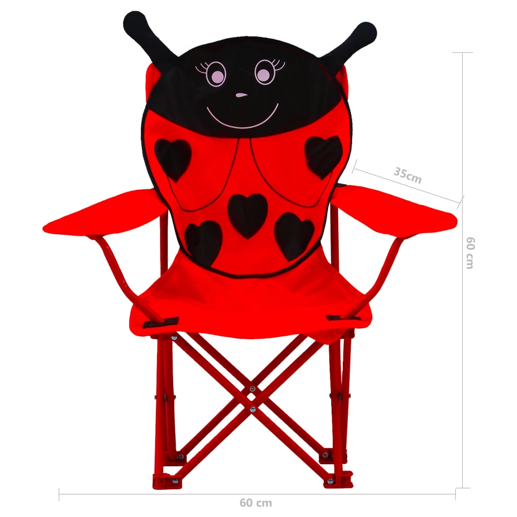 vidaXL Kindertuinstoelen 2 st stof rood