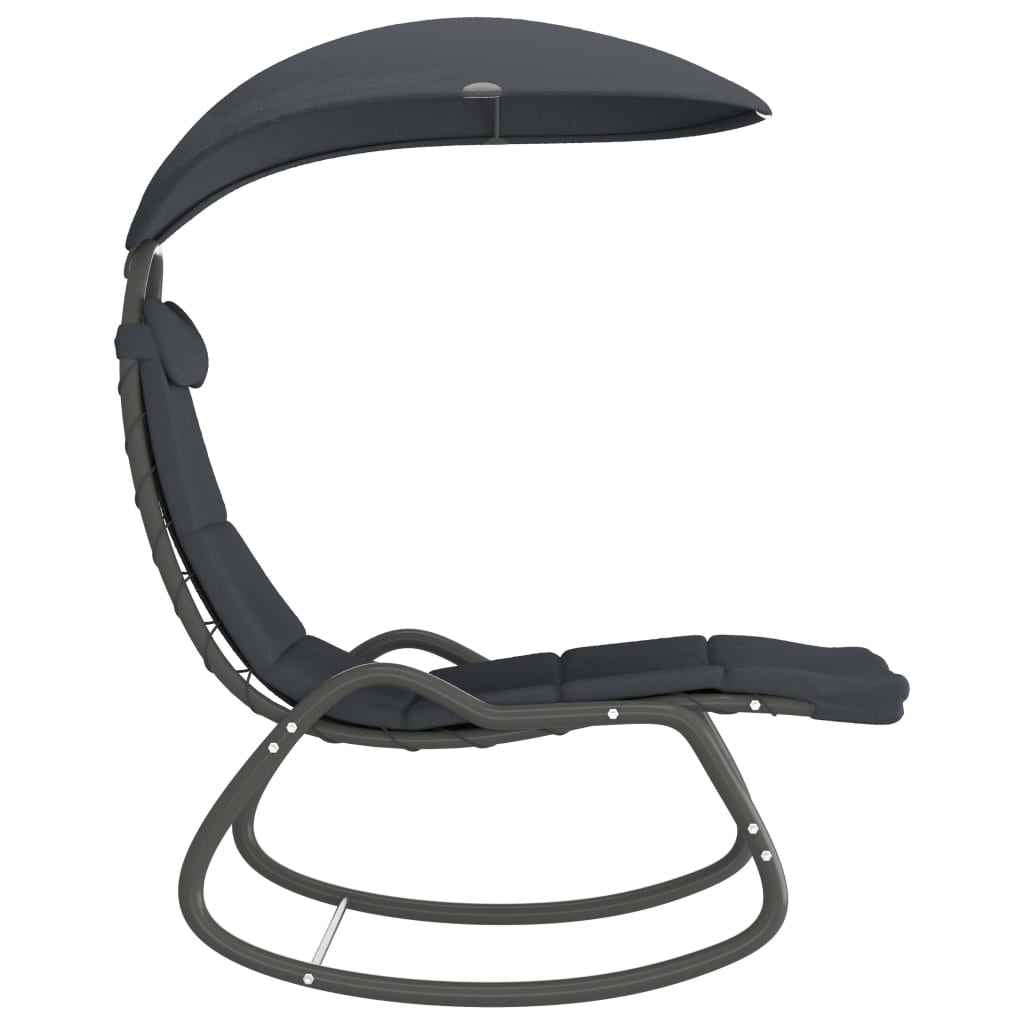 vidaXL Tuinschommelstoel 160x80x195 cm stof zwart