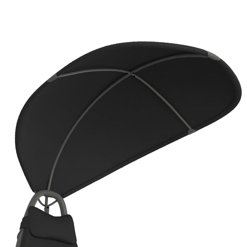 vidaXL Tuinschommelstoel 160x80x195 cm stof zwart