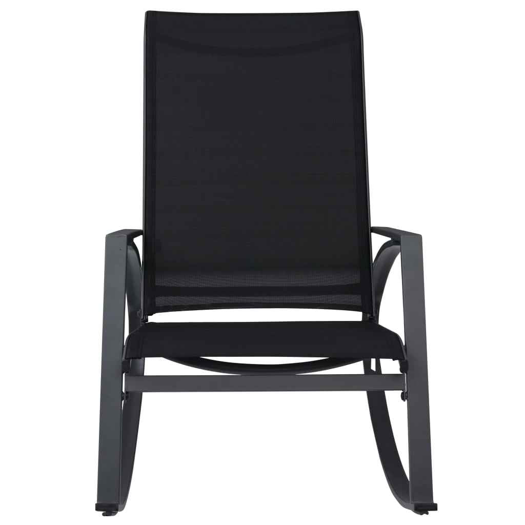 vidaXL Tuinschommelstoelen 2 st textileen zwart