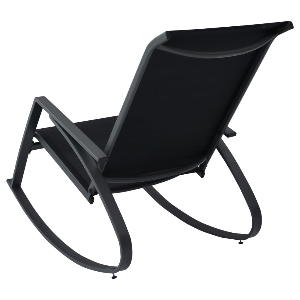 vidaXL Tuinschommelstoelen 2 st textileen zwart