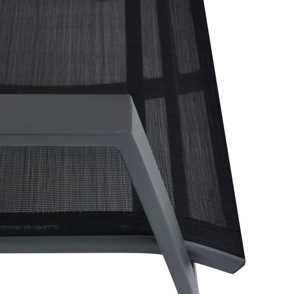 vidaXL Tuinschommelstoelen 2 st textileen zwart
