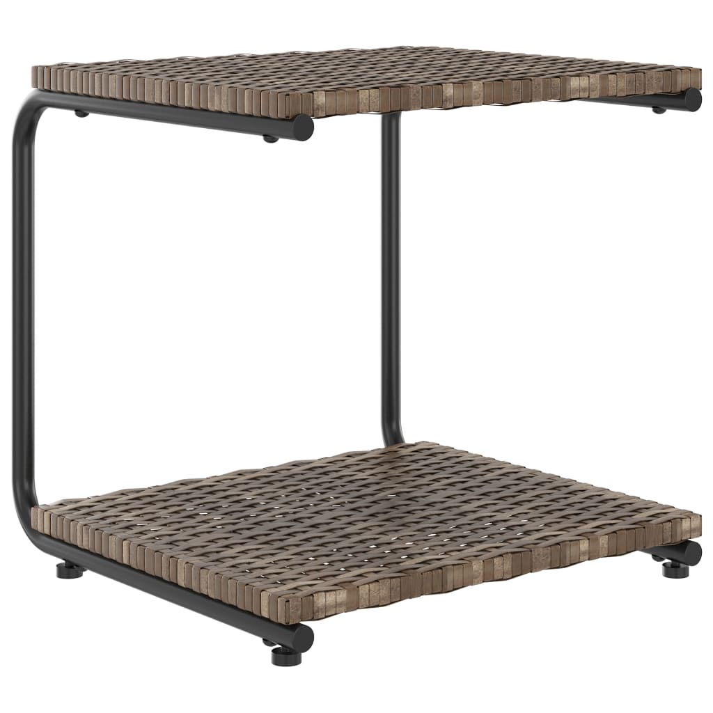 vidaXL Ligbed met kussens 2-persoons poly rattan zwart