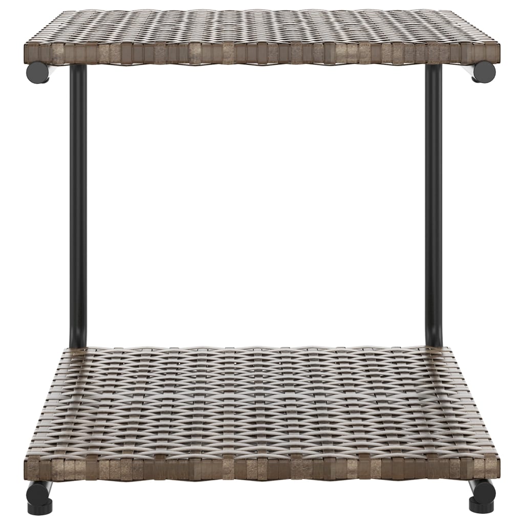 vidaXL Ligbed met kussens 2-persoons poly rattan zwart