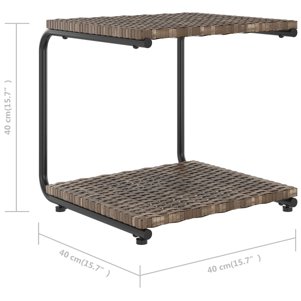vidaXL Ligbed met kussens 2-persoons poly rattan zwart
