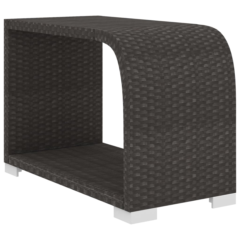 vidaXL 10-delige Loungeset met kussens poly rattan zwart