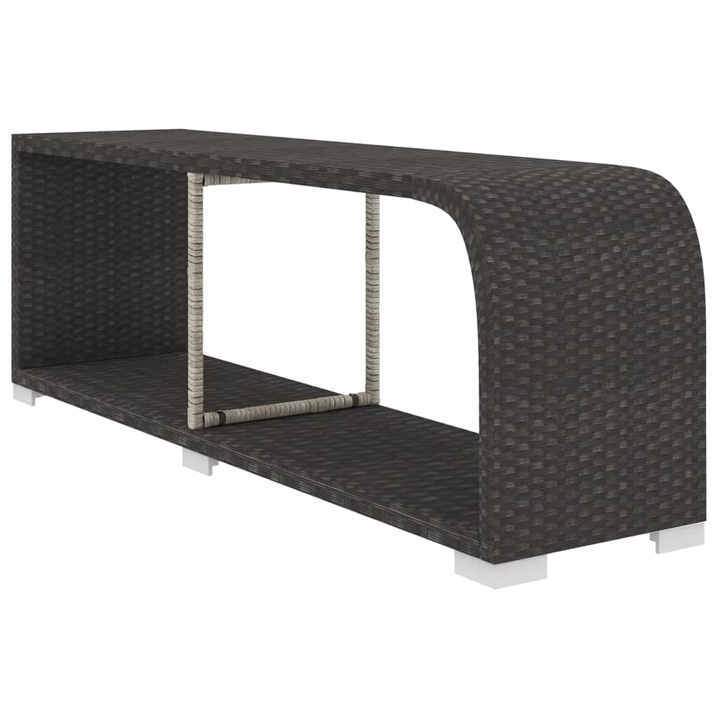 vidaXL 10-delige Loungeset met kussens poly rattan zwart