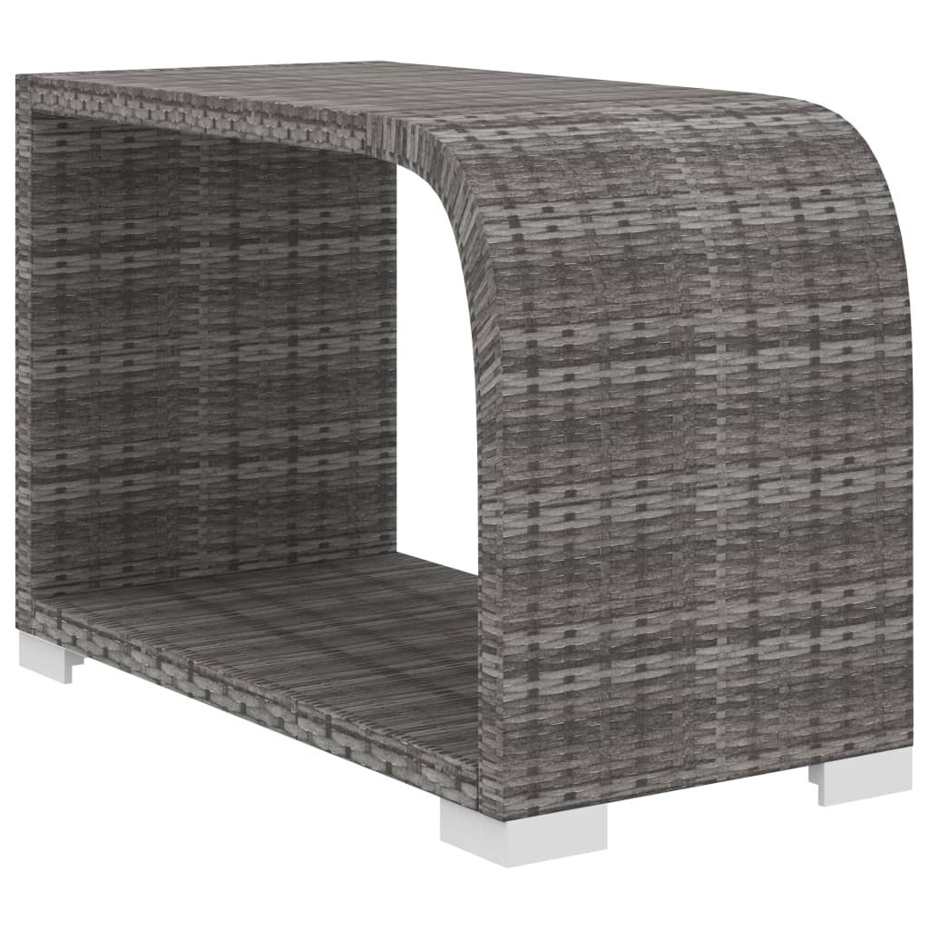 vidaXL 8-delige Loungeset met kussens poly rattan grijs