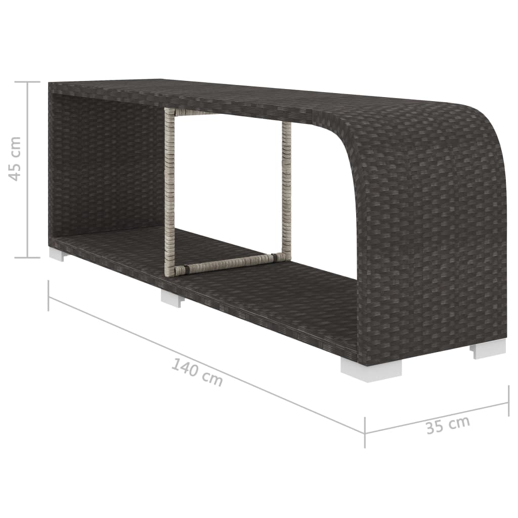 vidaXL 8-delige Loungeset met kussens poly rattan zwart
